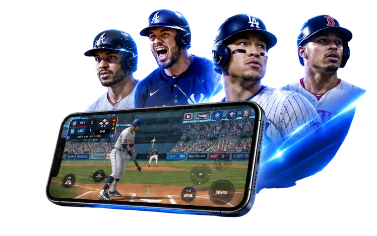 MLB Perfect Inning 26 na telefonie z dynamiczną sceną baseballową
